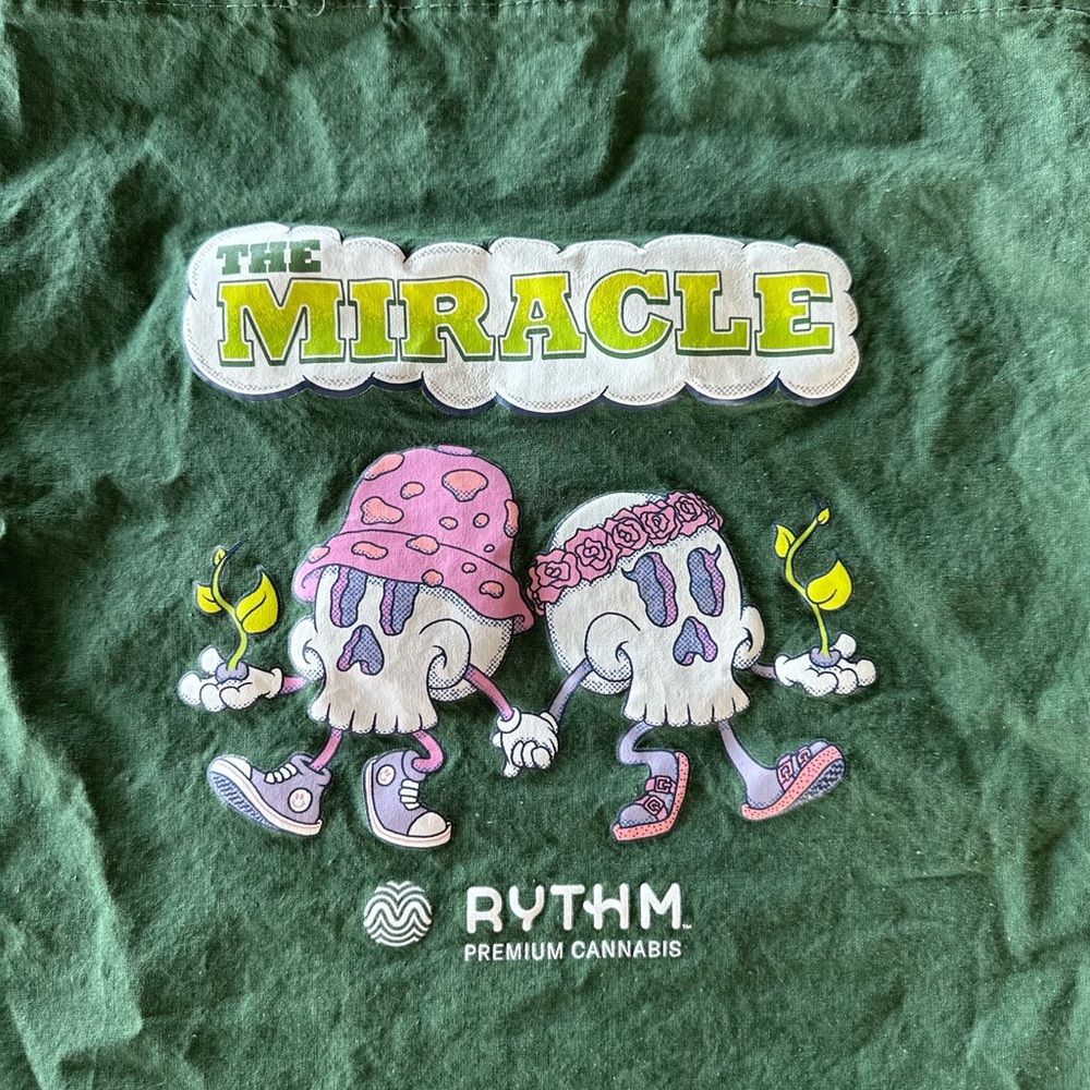 THE MIRACLE Tote Bag RYTHM PREMIUM CANNABIS Green CHICAGO 1st 💨Outdoor Concert